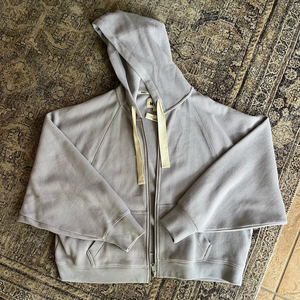 Madewell waffle jacket with hood